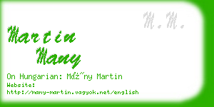 martin many business card